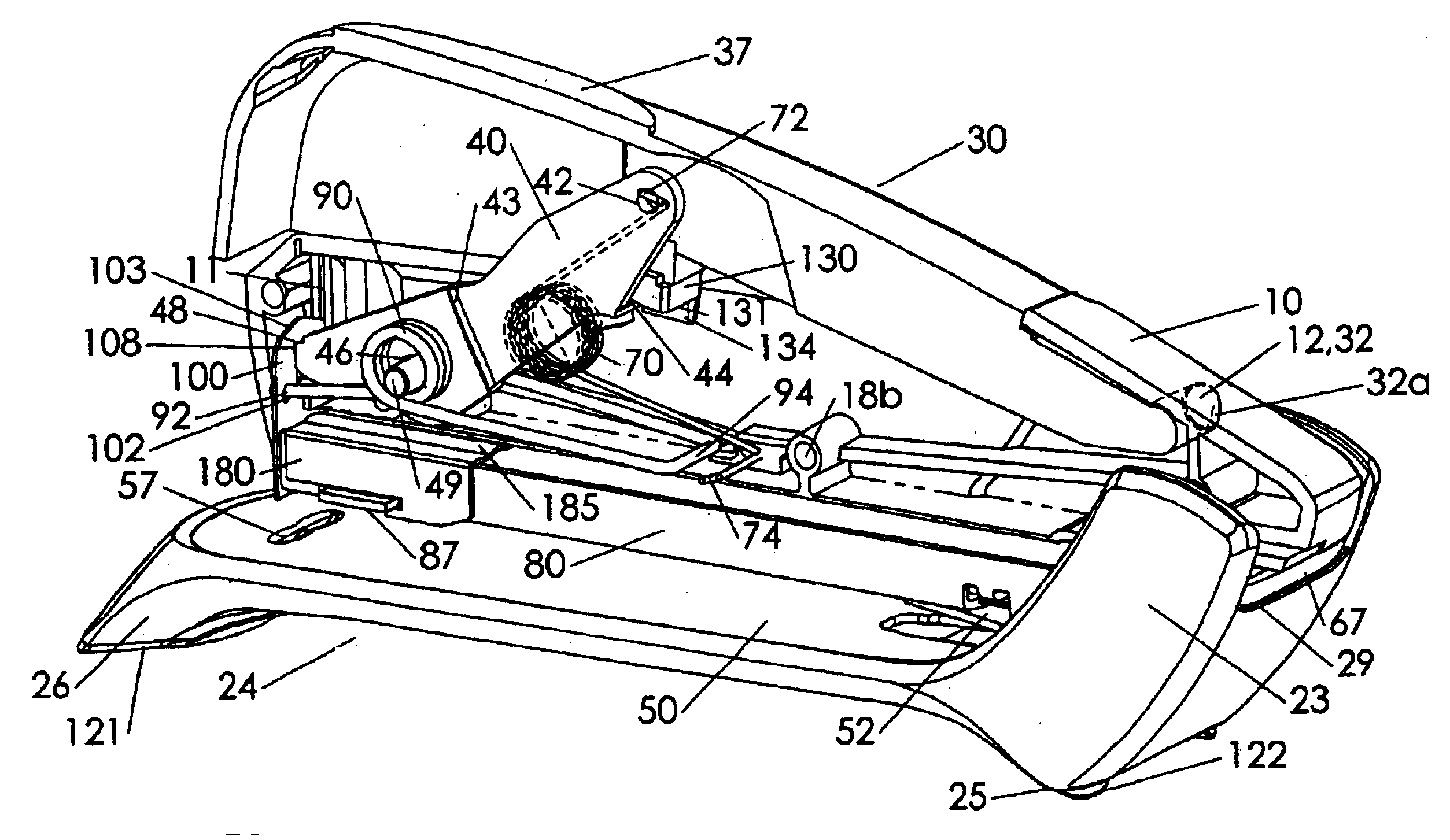 Spring energized desktop stapler