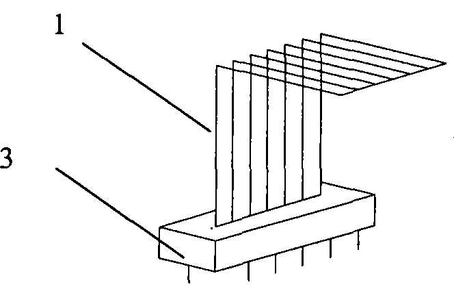 Optical fiber line array digital element, device and imaging method thereof