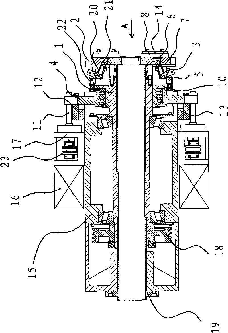 Cutting device of pipe cutting machine tool