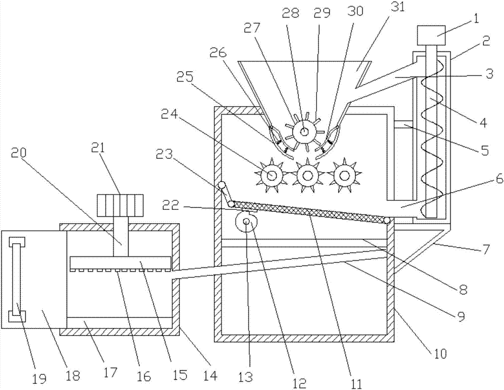 Efficient bone smashing and grinding device for food processing