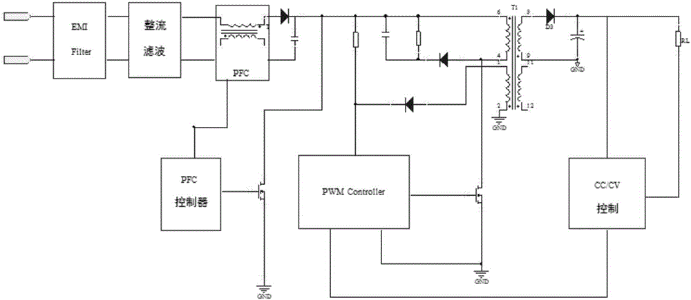 Switching power supply feedback control circuit and single-stage PFC efficient constant current power supply drive circuit