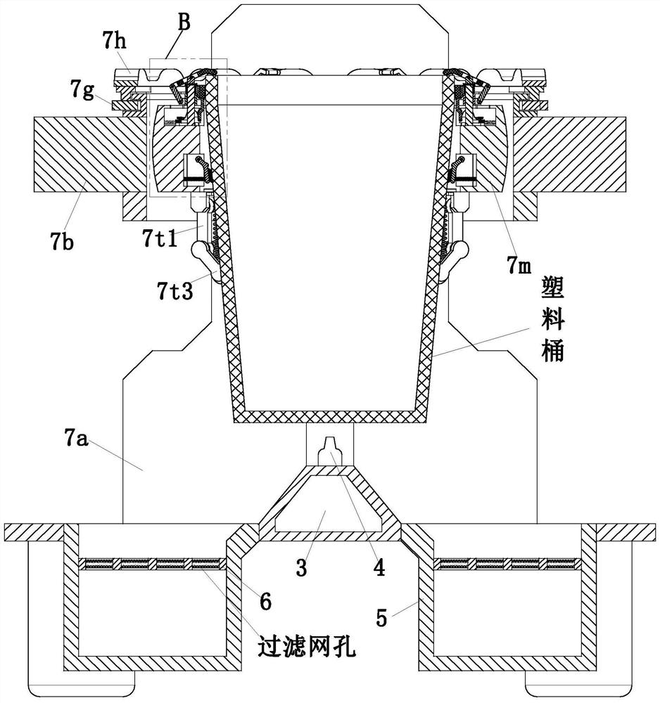 A centralized cleaning device for trash cans