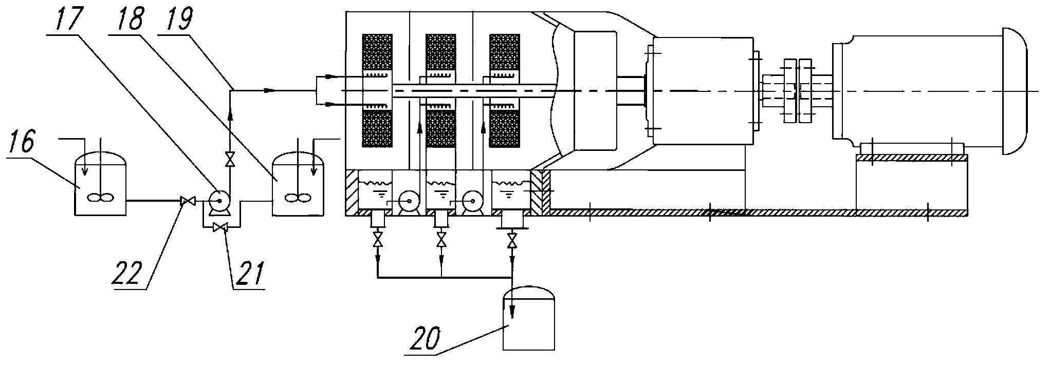 Revolving bed device and method for quickly mixing and dissolving polymers