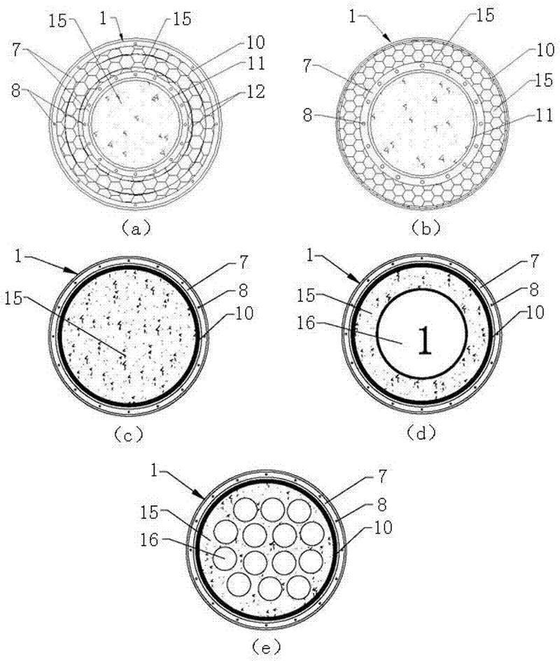 Cylindrical composite material bridge anti-collision device