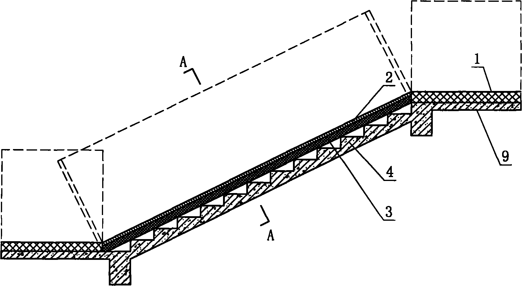 Slide plate type emergency staircase