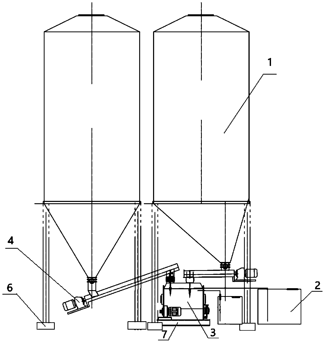 Remote control automatic mortar production system