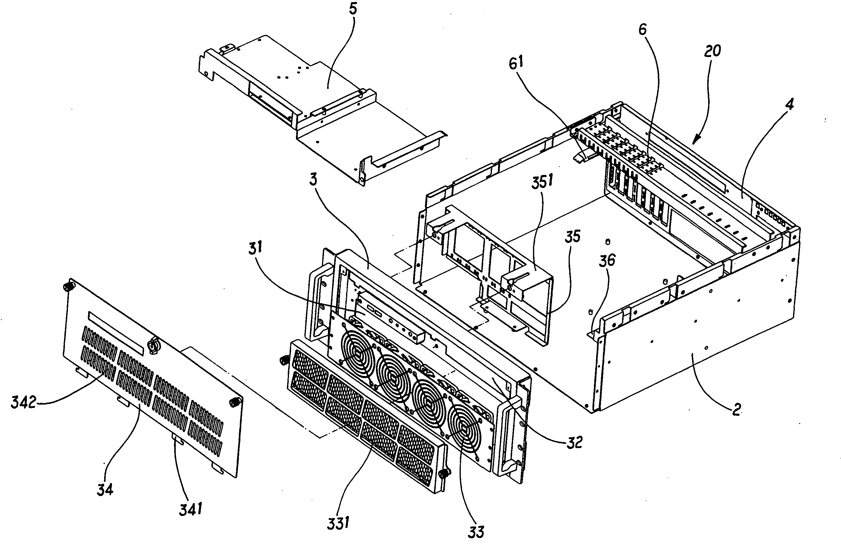 Industrial computer casing