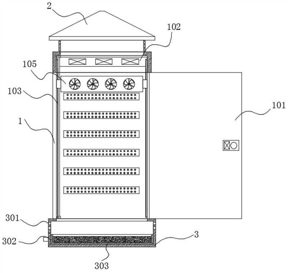 Power distribution cabinet with dust removal and heat dissipation structure