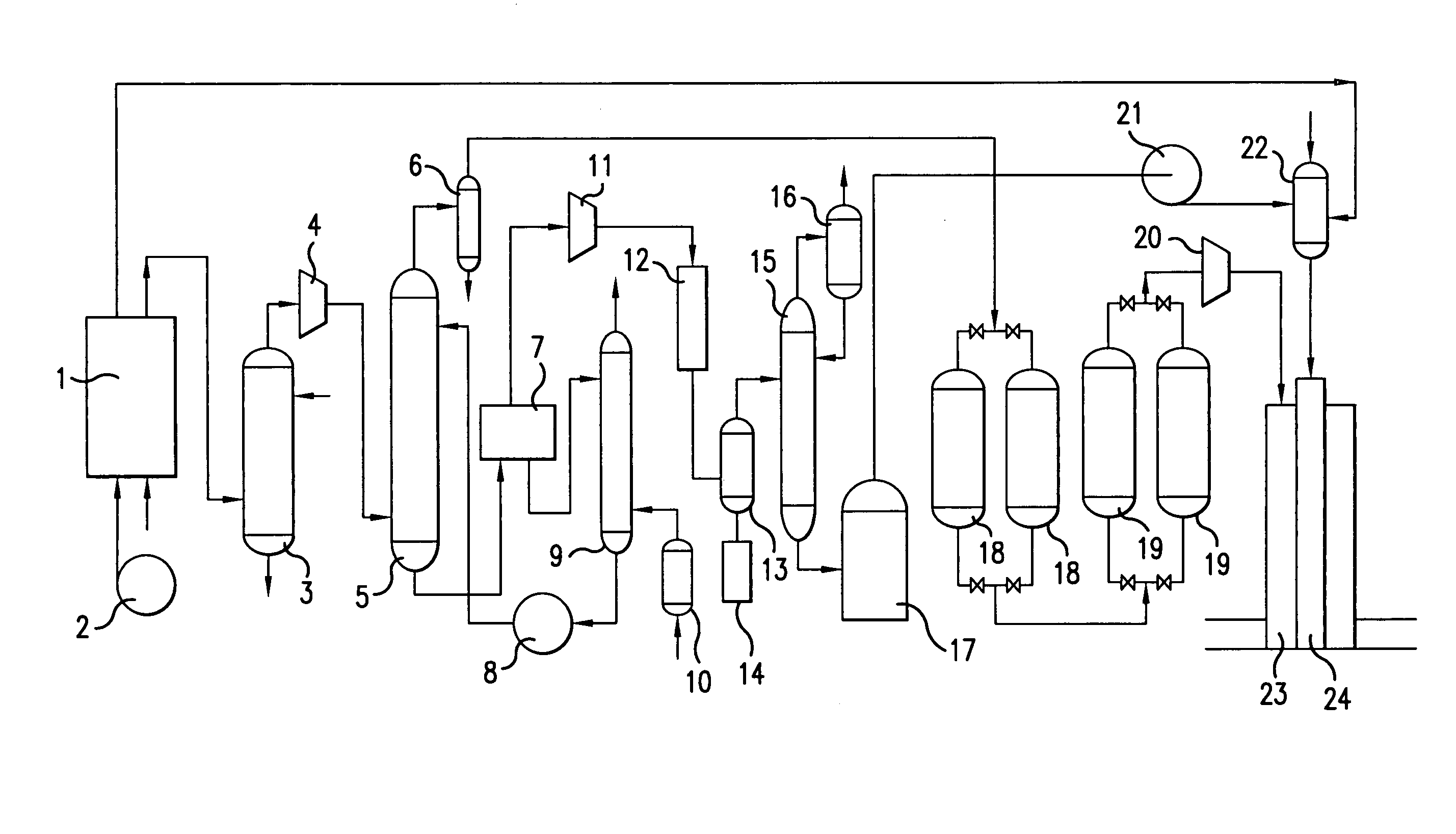 Equipment for pressurized adsorption and liquification of carbon dioxide from boiler flue gas for oil recovery by well injection