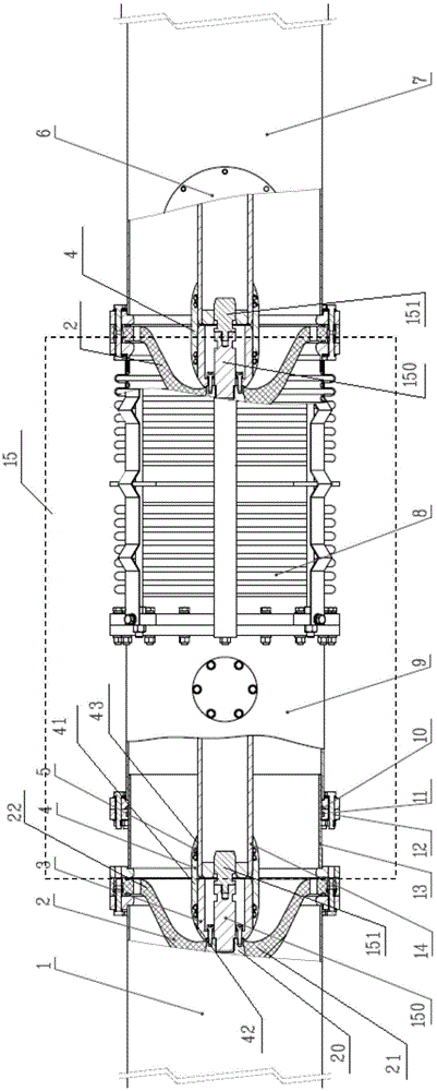 Detachable bus unit and rigid gas insulation electric transmission line