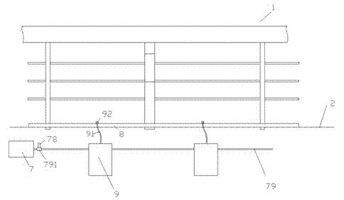 Cleaning device for municipal bridge guardrail with V-shaped bottom and using method thereof