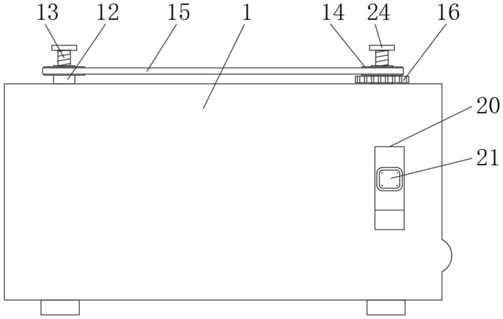 Tab flattening device with simple and convenient operation for lithium ion battery production