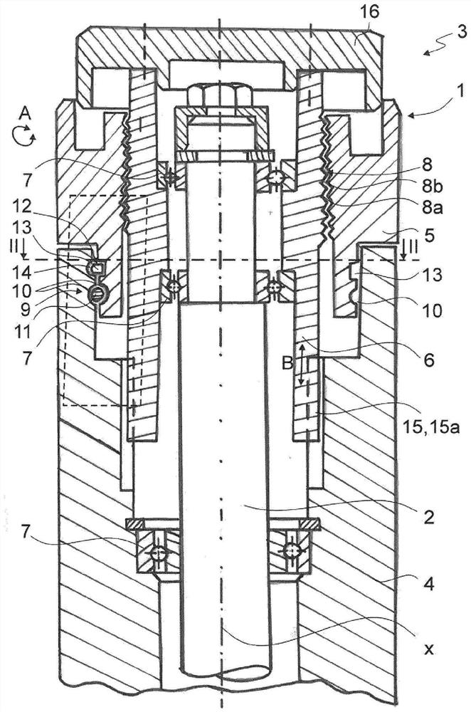 Device for adjusting rotatble milling spindle of edge milling machine, and edge milling machine