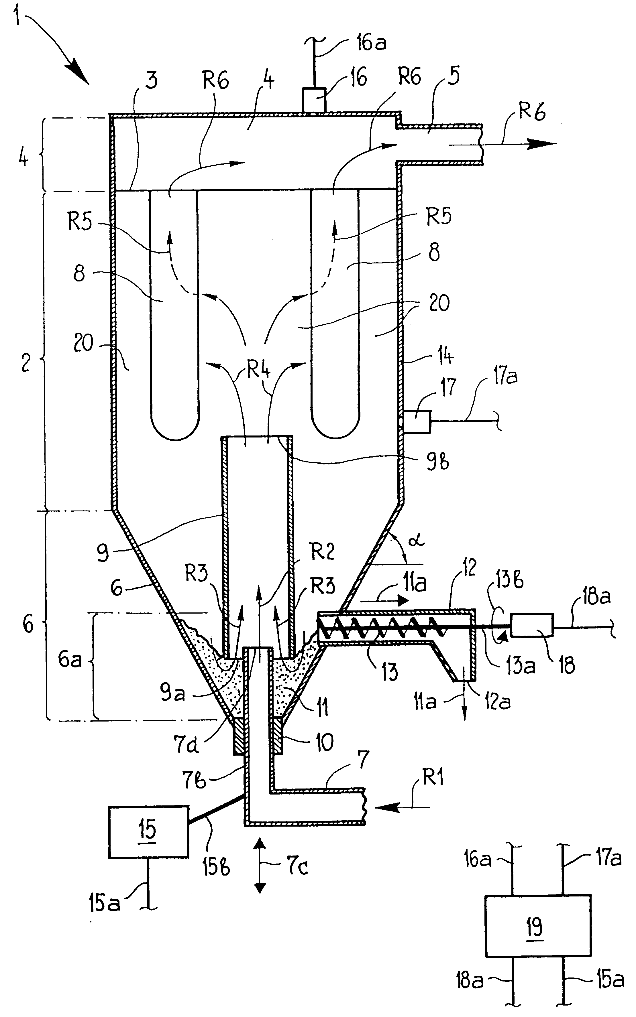 Device and process for adsorption or chemisorption of gaseous constituents from a gas flow