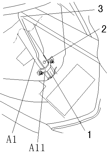 Front stem bracket of electric vehicle sun shading device