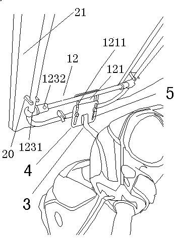 Front stem bracket of electric vehicle sun shading device