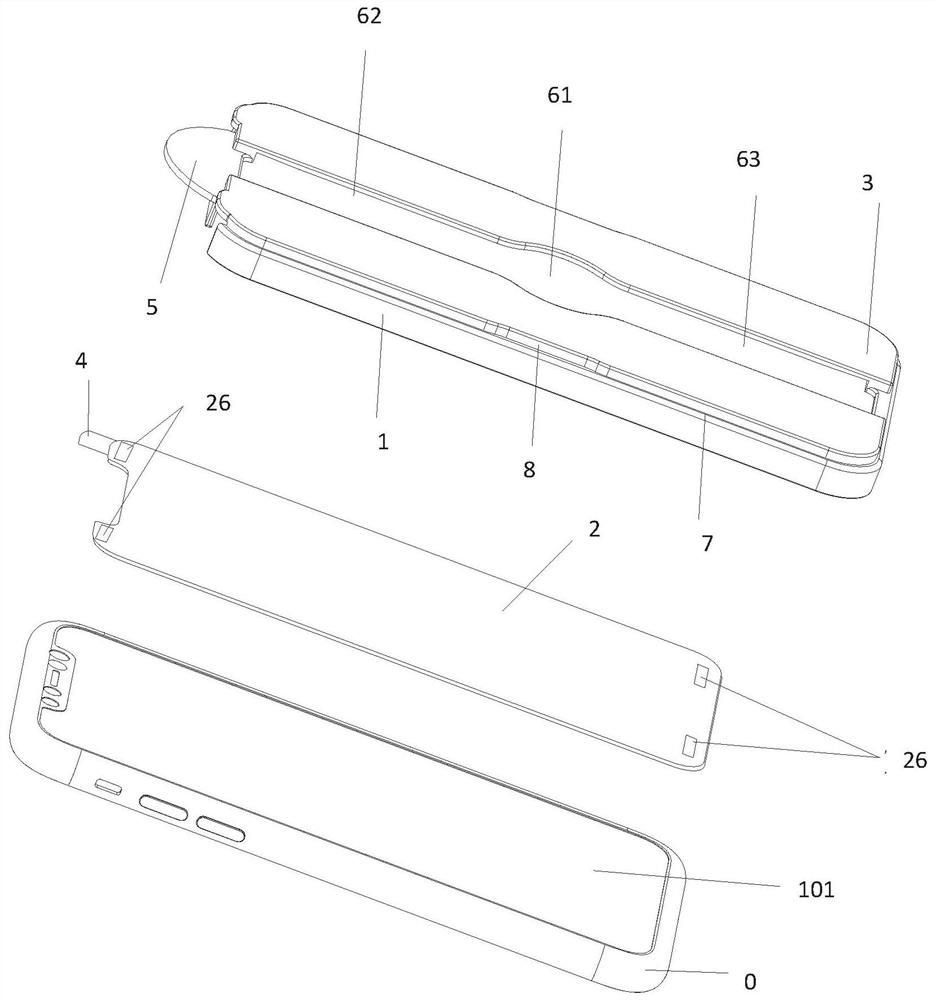 Screen protection film assembly and film sticking device for screen protection film