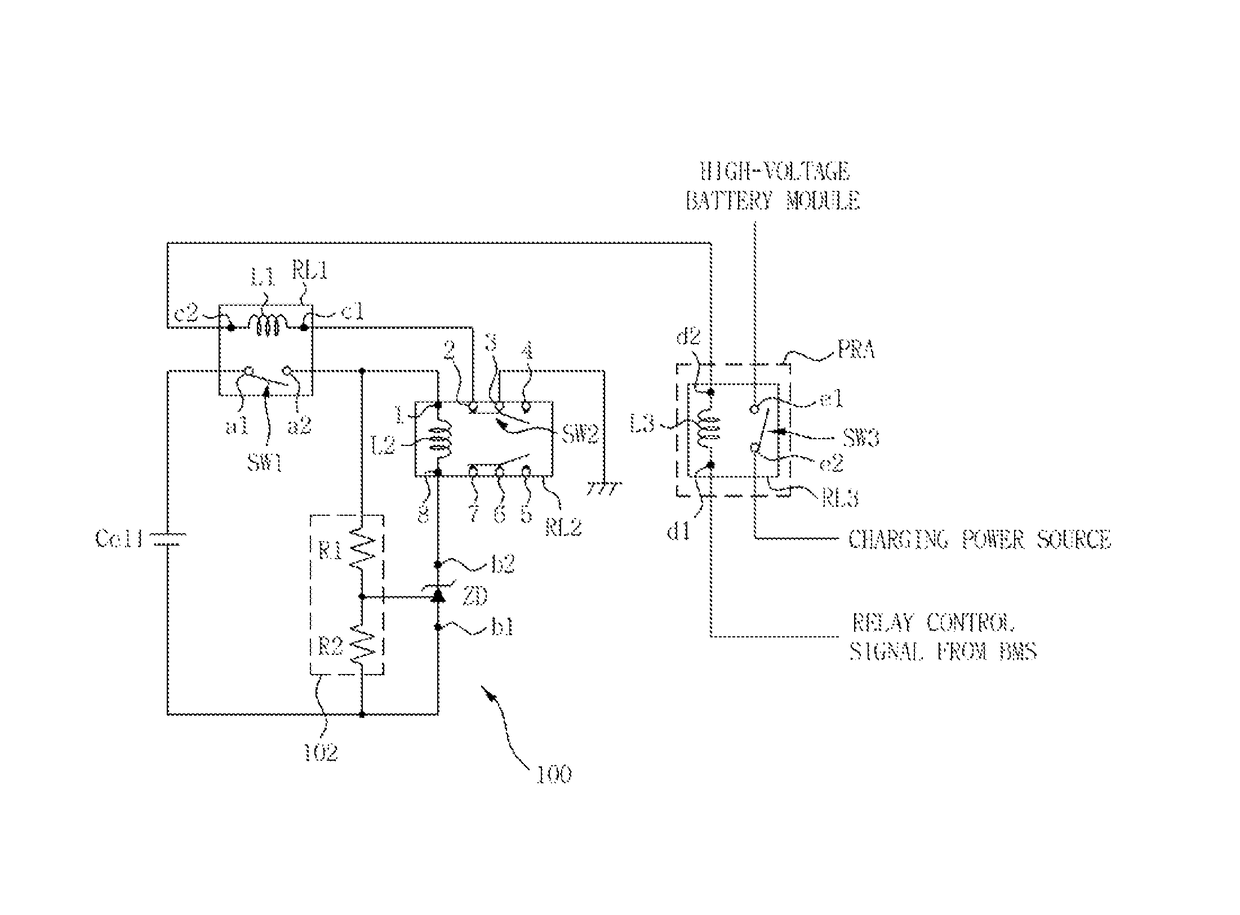 Overcharge protection apparatus with minimized power consumption