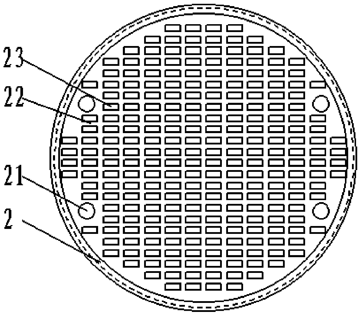 Ascending pipe type gas rising cap for removing fine particles in sintering flue gas towers