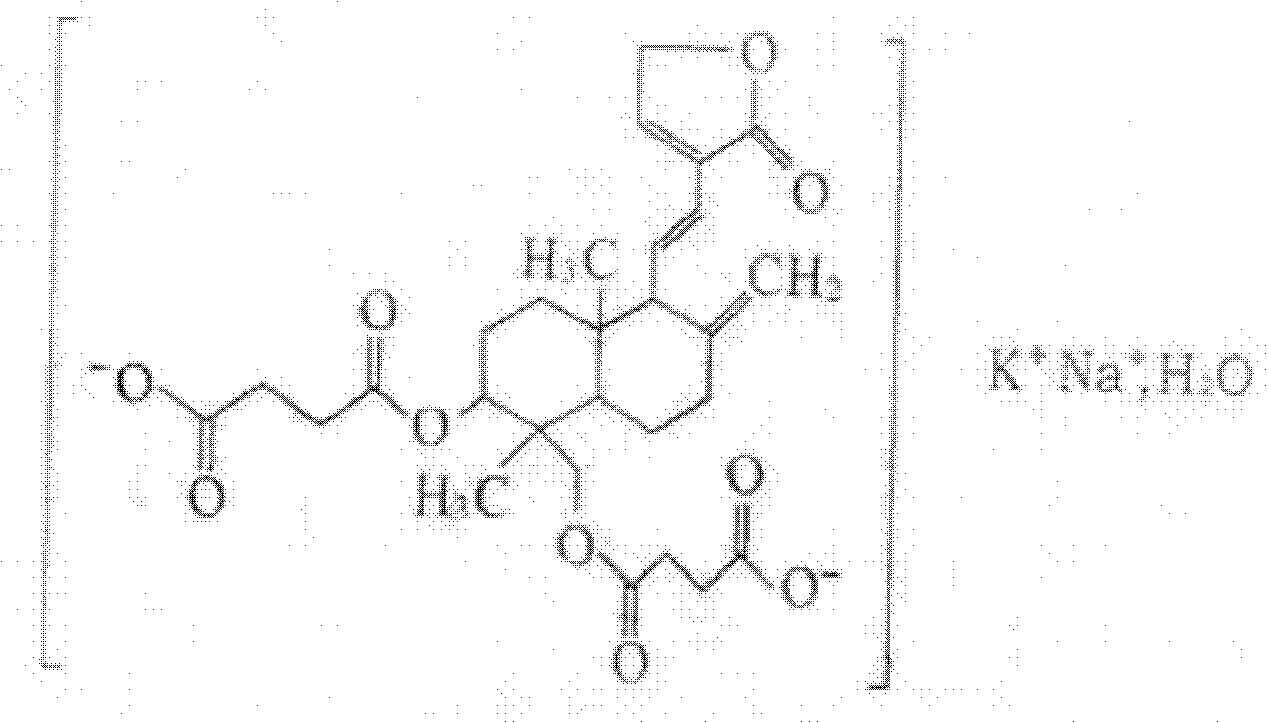 Stable potassium sodium dehydroandroan drographolide succinate compound and pharmaceutical composition thereof