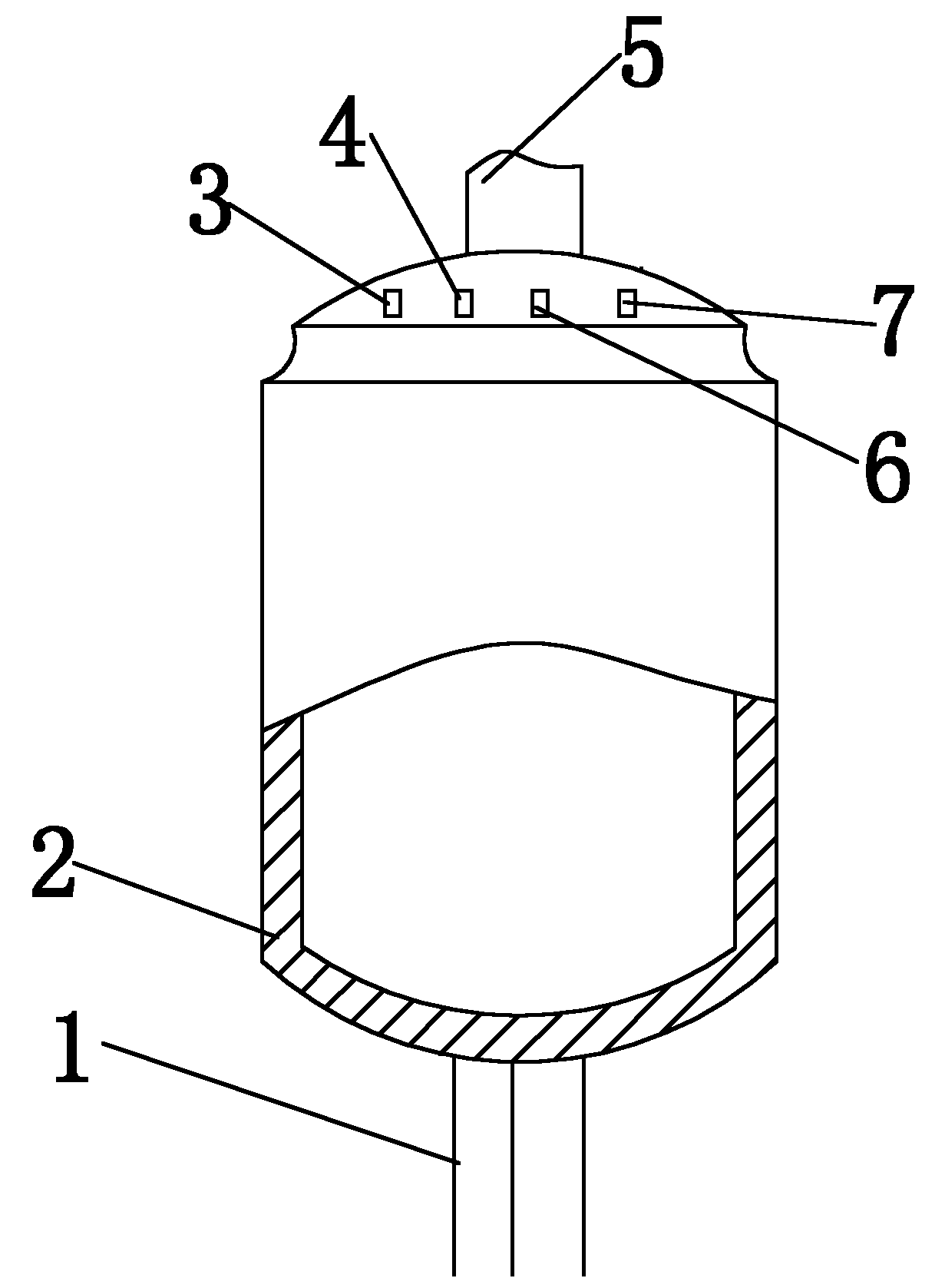 Reaction kettle for preparing hydrofluoric acid