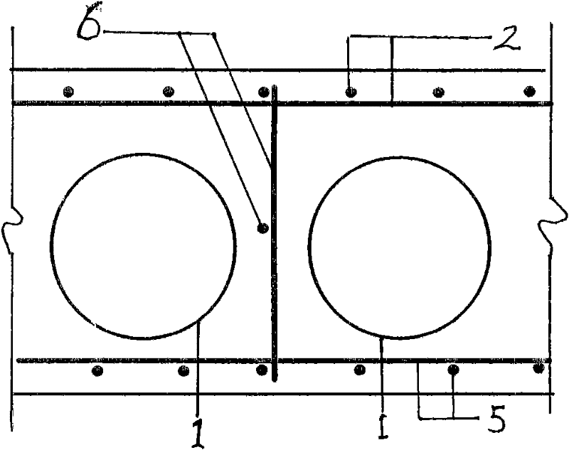 Construction method of cast-in-place concrete hollow slab with self-stabilizing high-strength thin-wall pipe inner mold