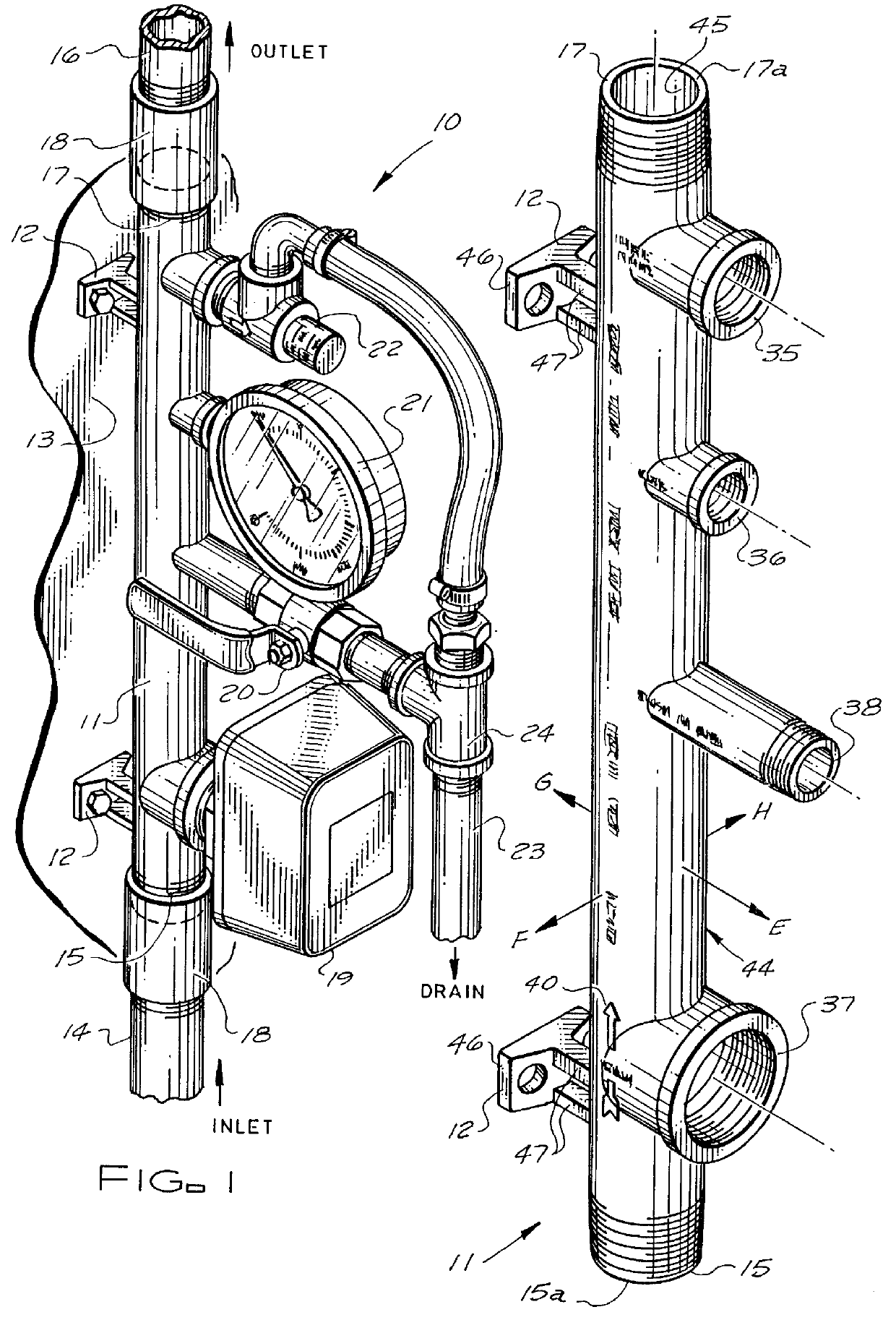 Fire-control sprinkler system riser means