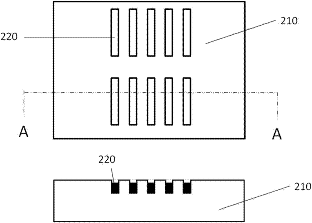 Two-sided core plate structure used for BOT packaging and manufacturing method therefor