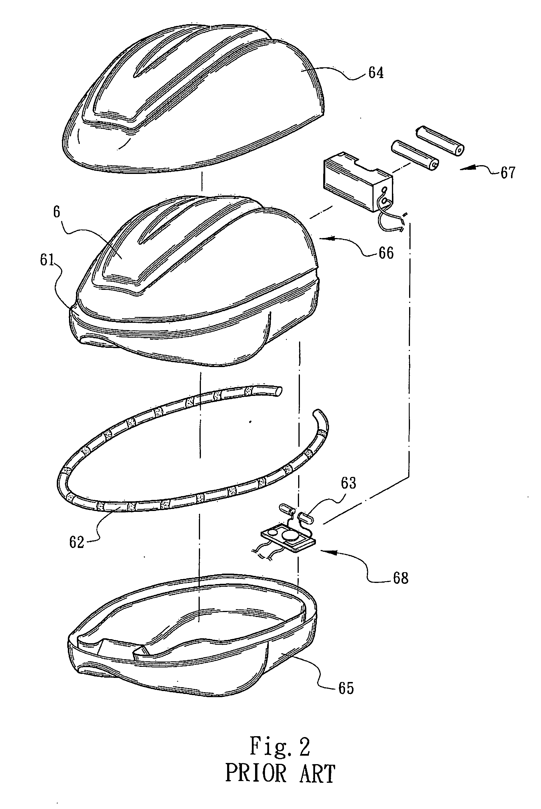 Light-emitting warning device of a safety helmet