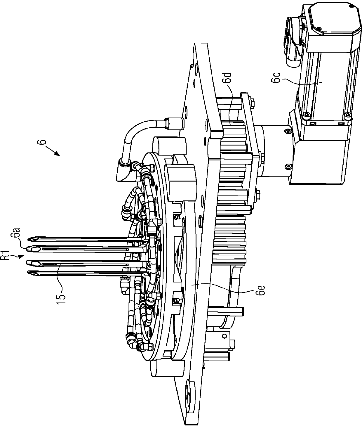 Method and device for labelling containers with stretch sleeves