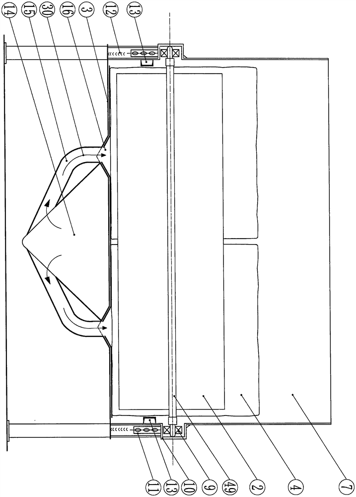 Device capable of continuously drying rod-shaped biomass bales in different shapes and sizes