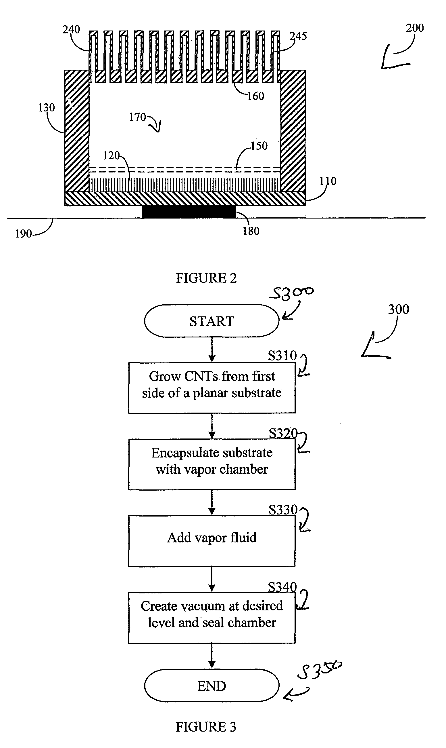 Vapor chamber heat sink having a carbon nanotube fluid interface