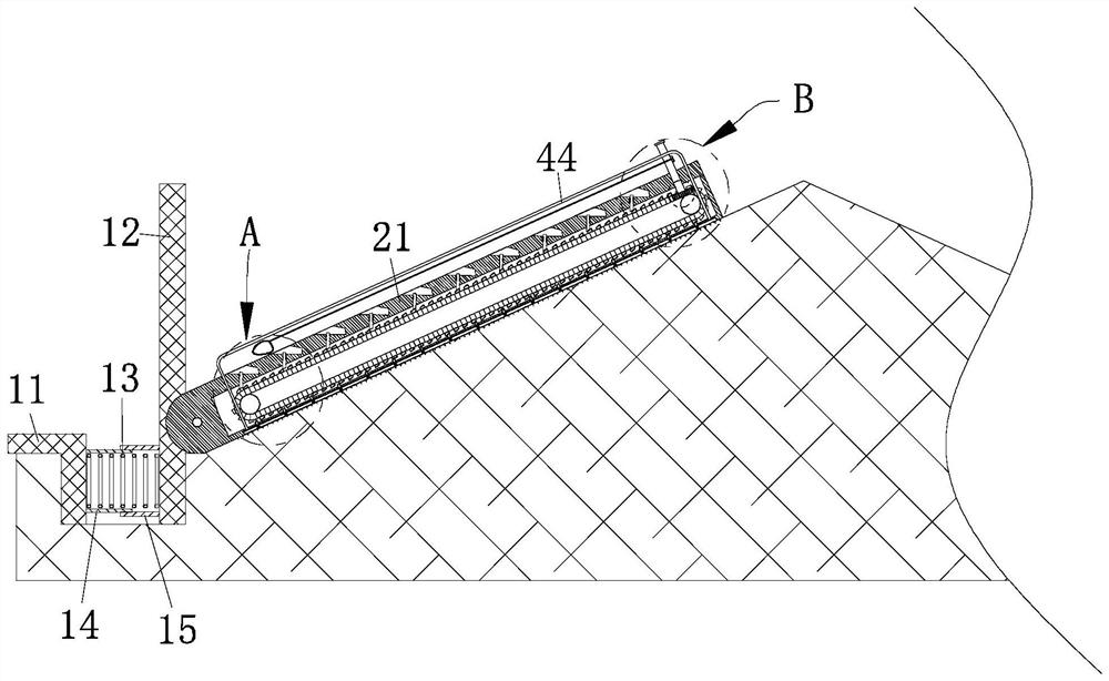 Safety protection device for sloping roof construction