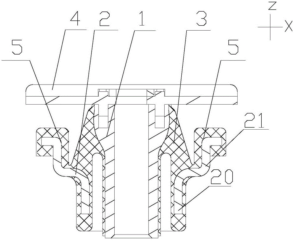 A kind of engine left suspension cushion assembly