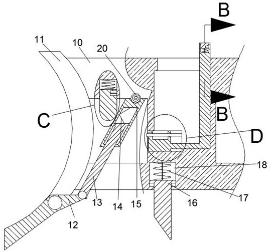 Snow removing shovel capable of automatically crossing obstacles