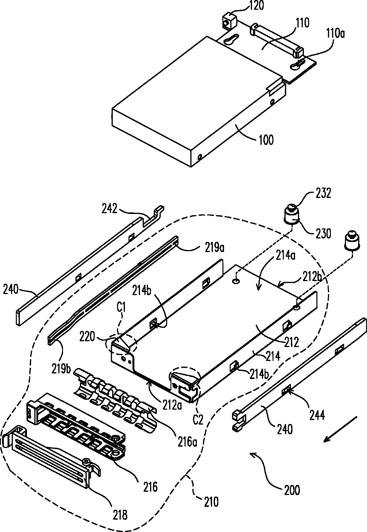 Fixed structure of hard disk die set