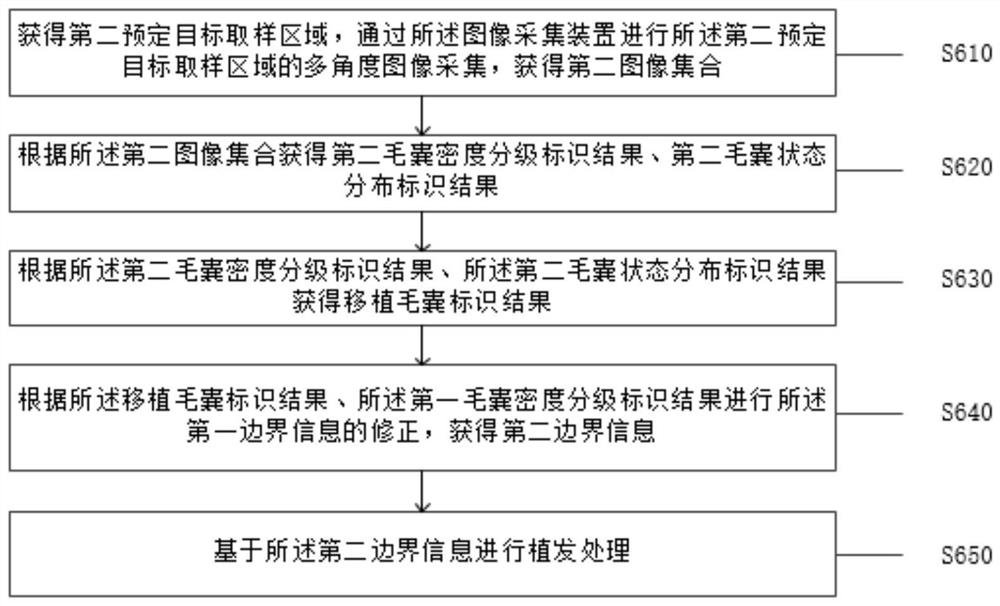 Image processing working method and system applied to hair transplanting