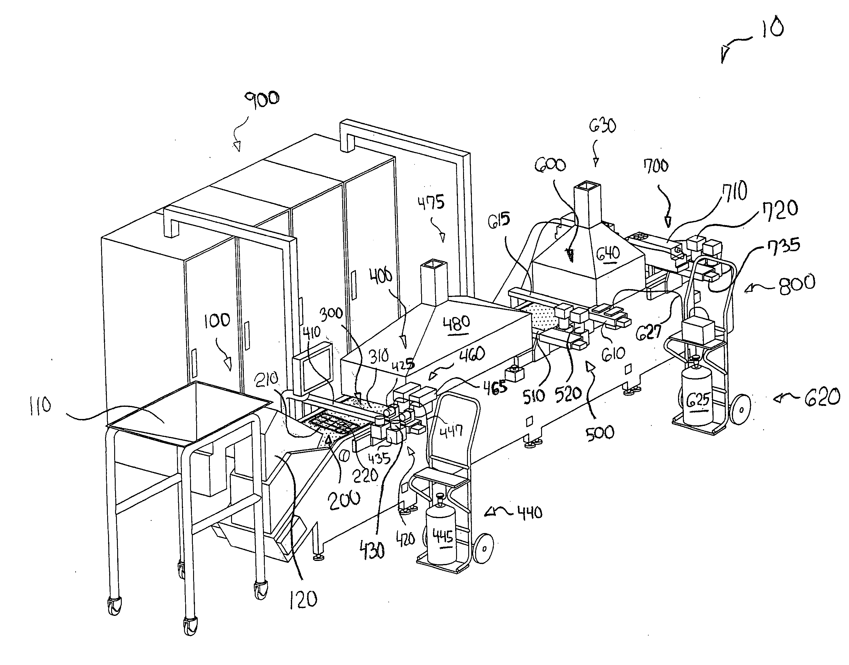 Apparatus and method for producing or processing a product or sample