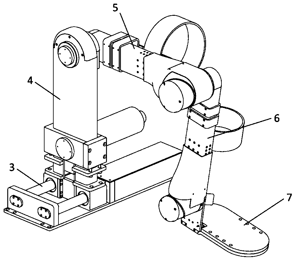 A multi-degree-of-freedom active adjustment sitting and lying lower limb rehabilitation device