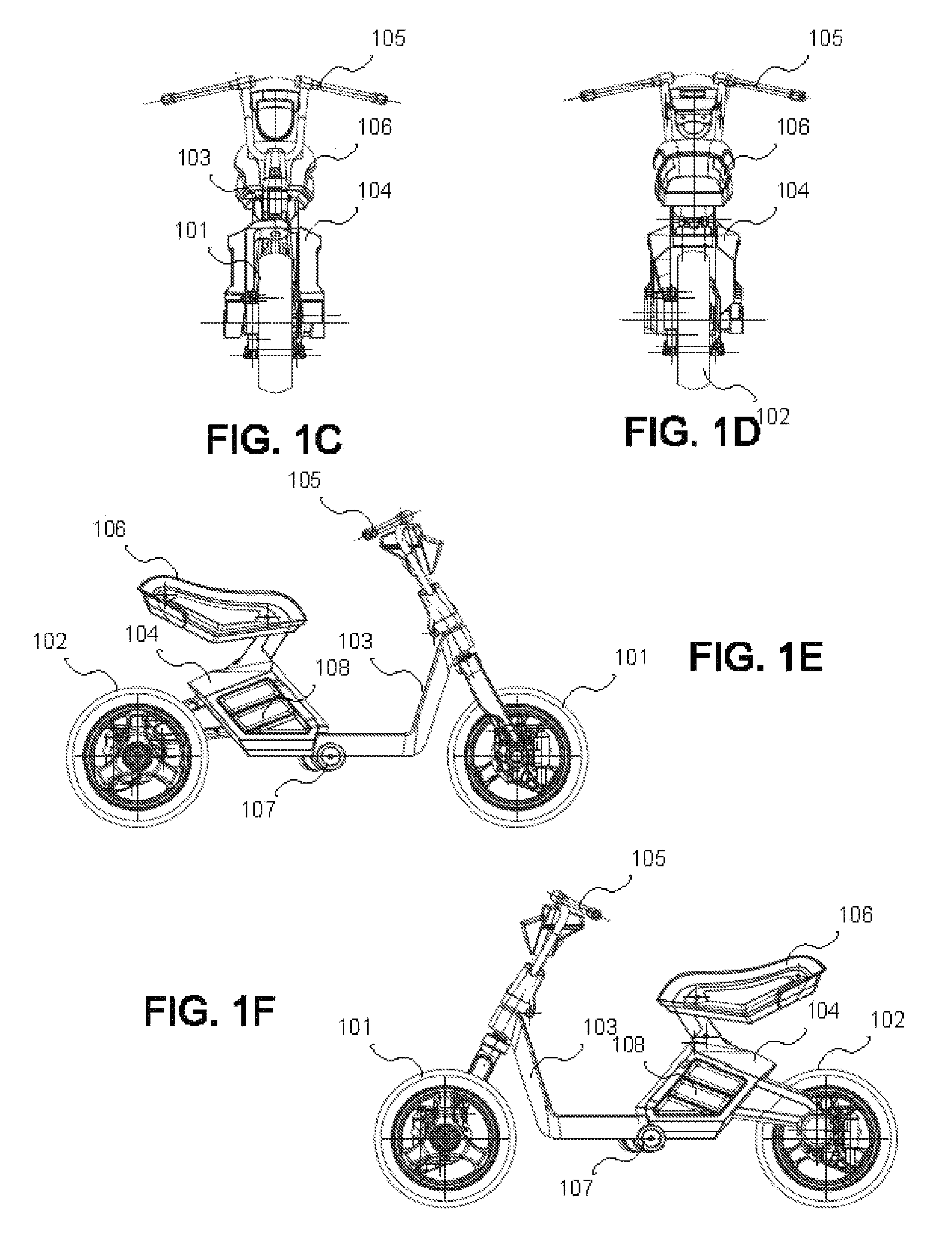 Folding motor scooter