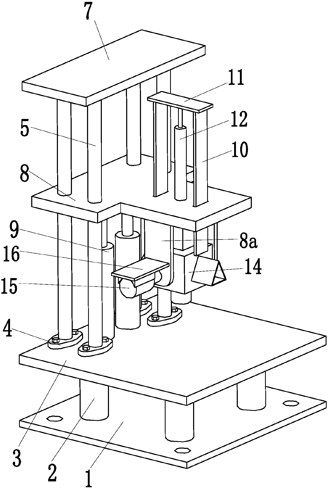 A packaging box die-cutting machine knife-edge switching operating platform