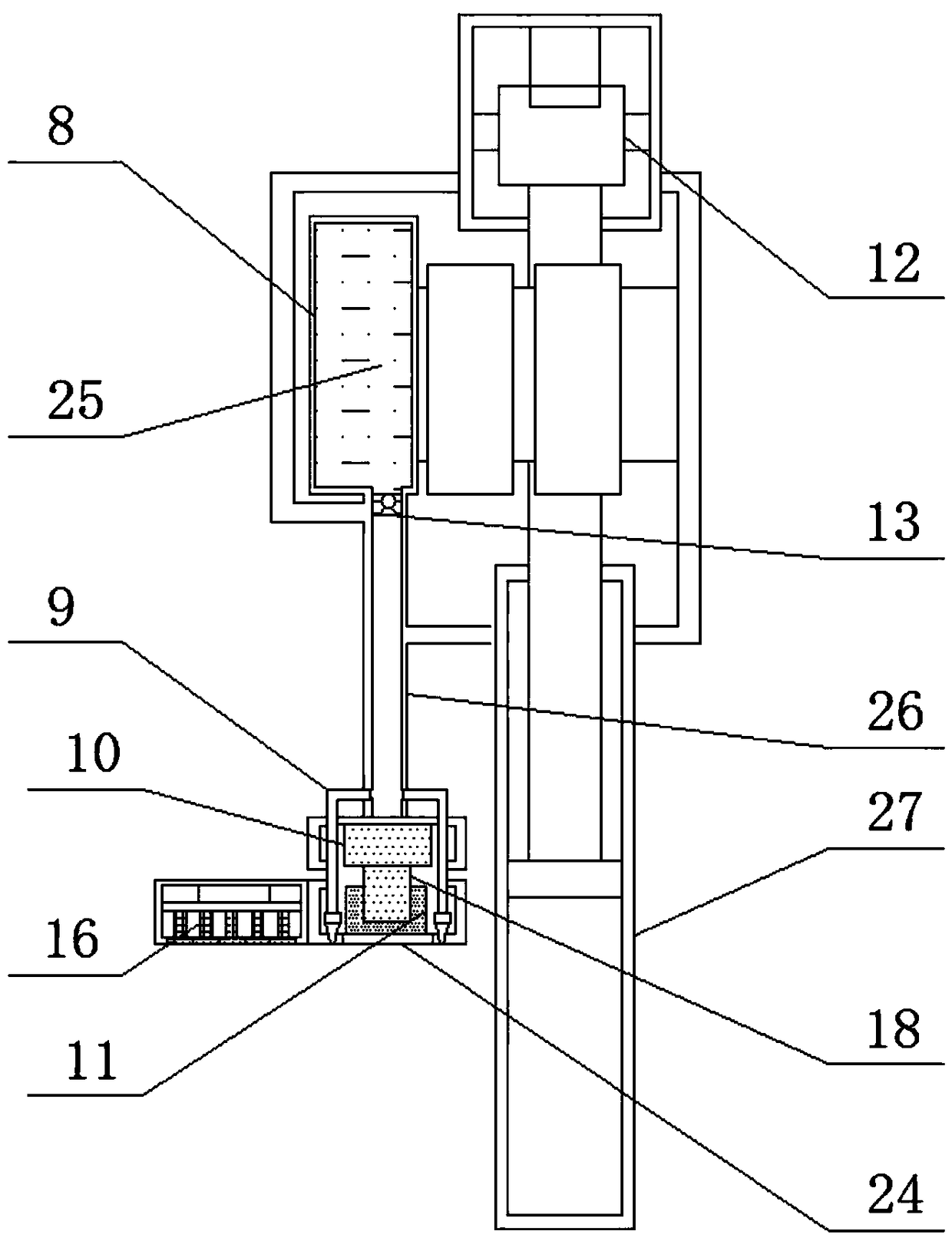 Ultrasonic hot drilling device with optical fiber laser lamp