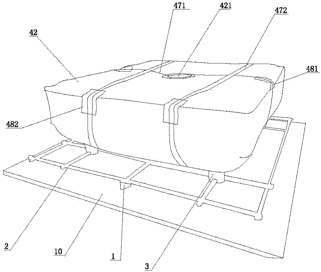 Construction method for cast-in-situ hollow floorslab and airbag-type core framework thereof