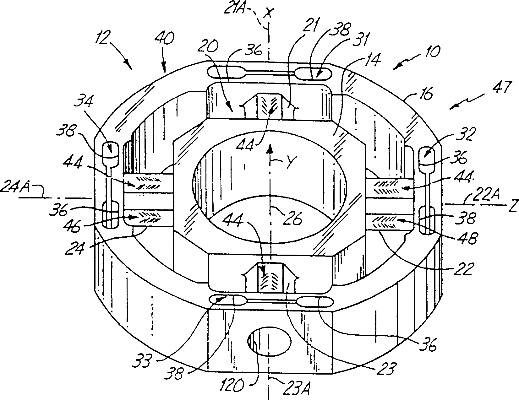 Multi-axis load cell and manufacturing method thereof