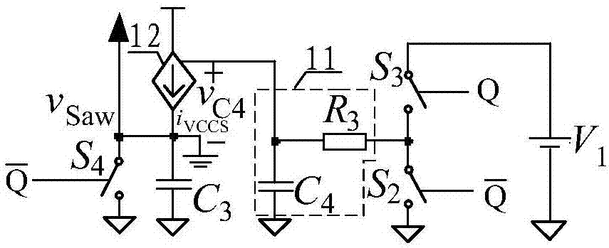 Sawtooth wave generation circuit, flyback power factor correction converter, SEPIC power factor correction converter, and Buck-Boost power factor correction converter