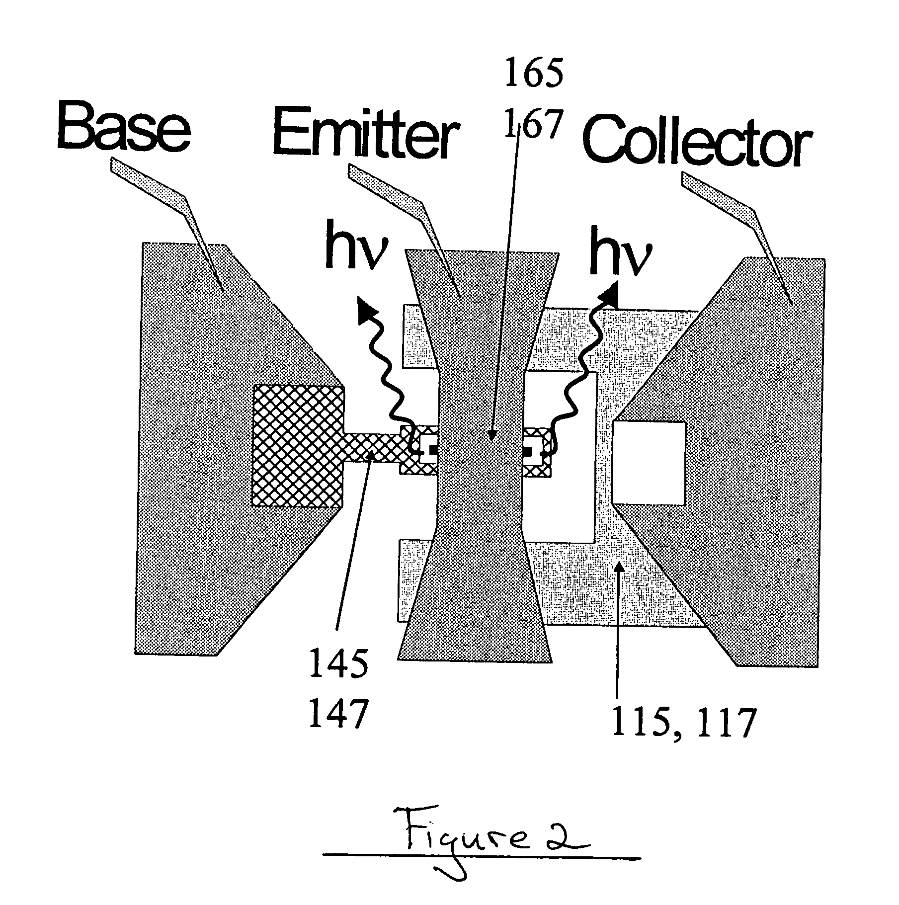 Method for increasing the speed of a light emitting biopolar transistor device