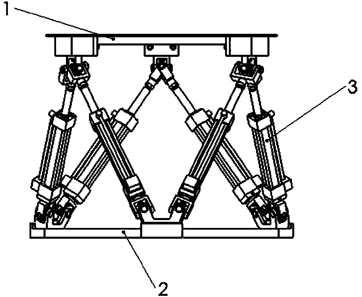 Six-degree-of-freedom platform based on digital hydraulic cylinders