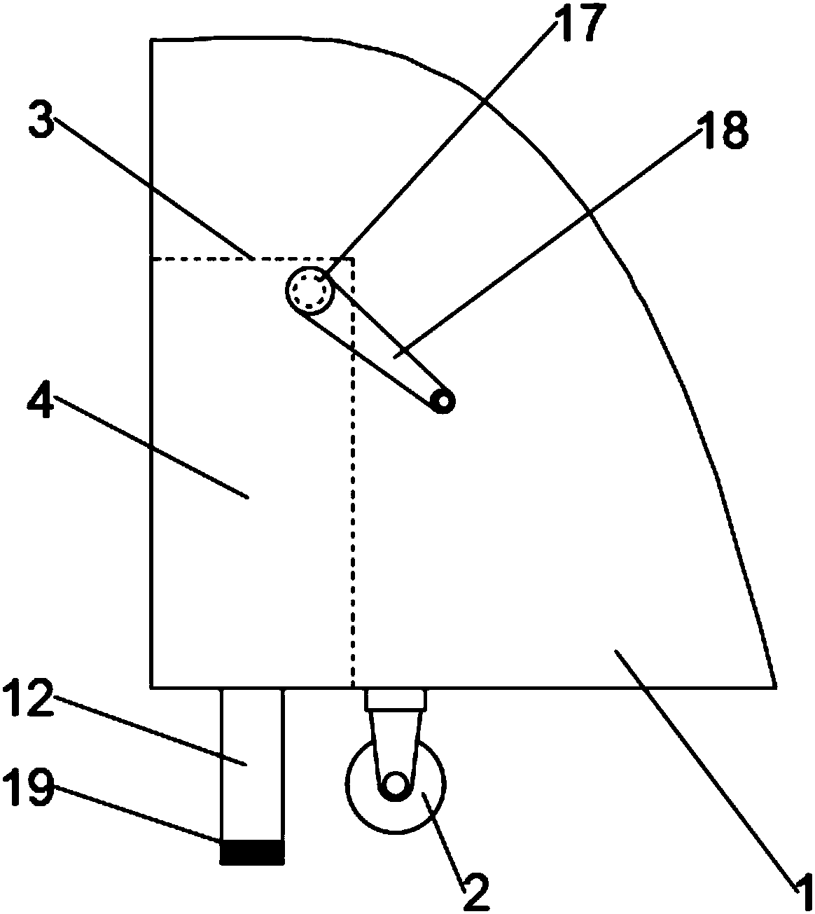 Base self-locking device of full-automatic washing machine