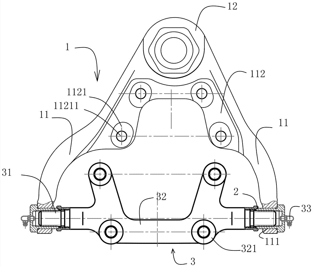 Vehicle upper swing arm assembly