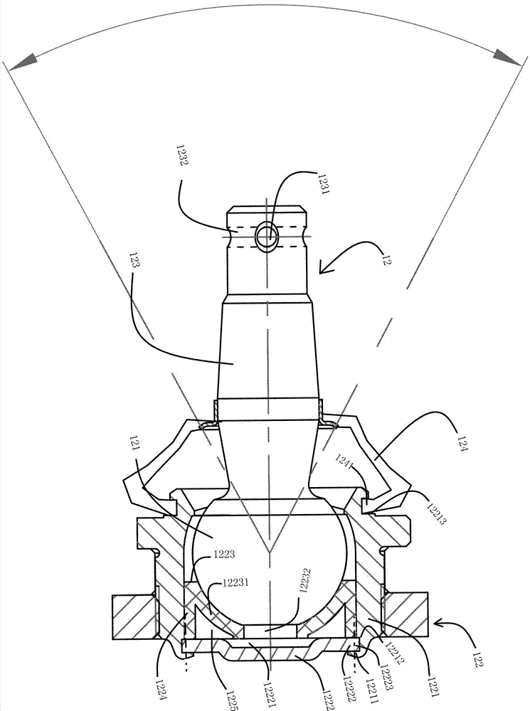 Vehicle upper swing arm assembly